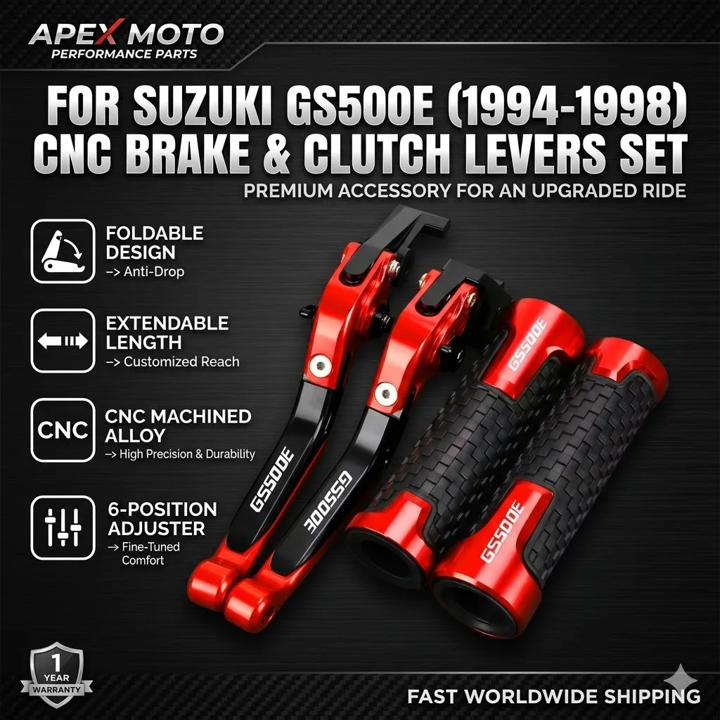 

For SUZUKI GS500E 1994-1998 Motorcycle Adjustable Folding Extendable Brake Clutch Levers Handlebar grips Motorcycle Accessories