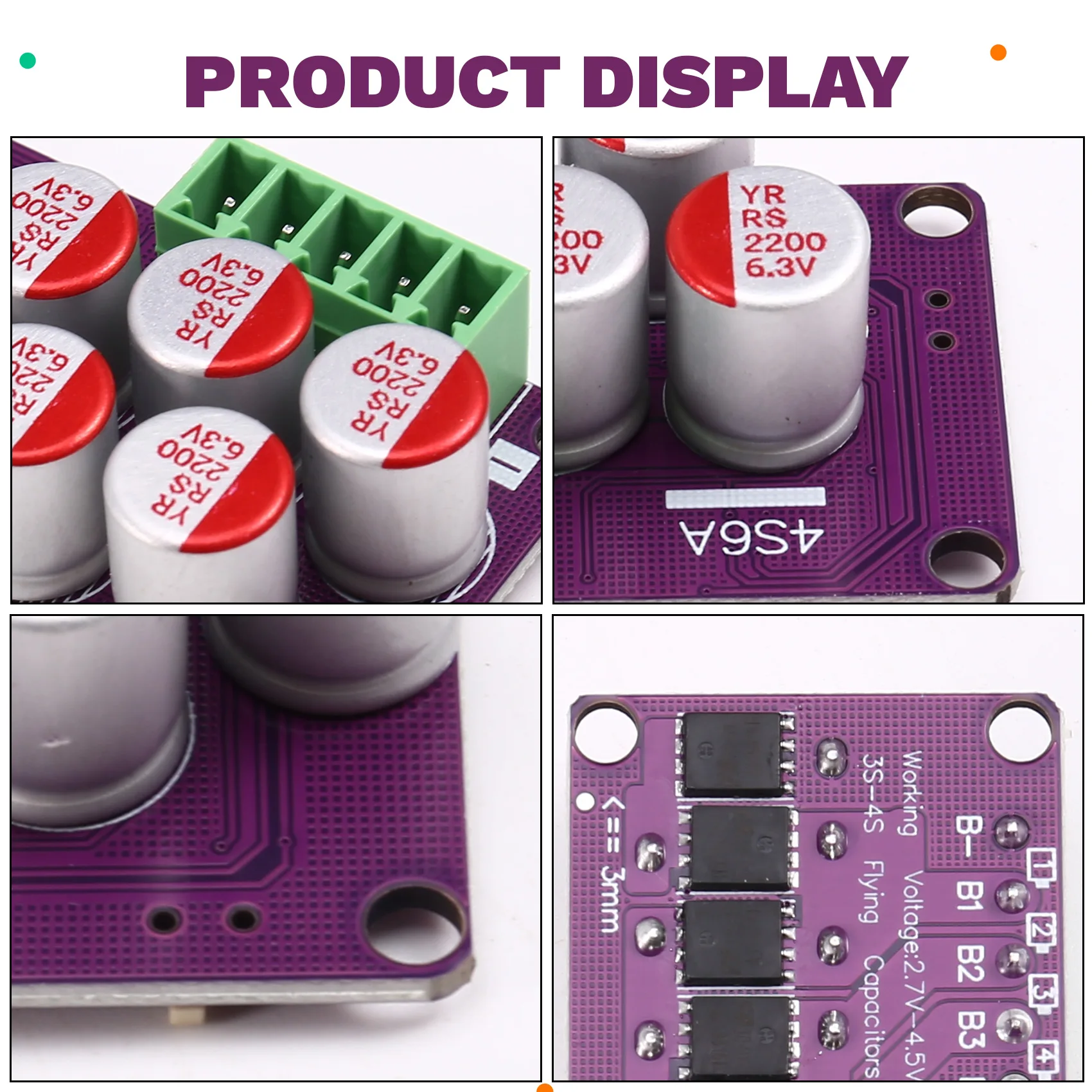 Hot Sale-Active Battery Balancing Board Lifepo4 Battery Energy 4S 6A Transfer Equalization Capacitor