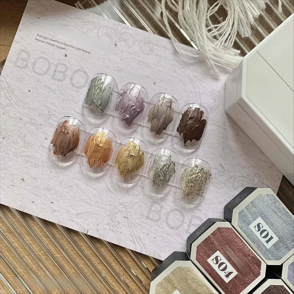 Nail Fairy Powder Cream Nails Art Metal texture Gel Sweet Fantasy Aurora Maillard Color Glitter Super Flash Manicure Accessories