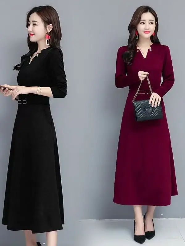 

Элегантная юбка миди А-силуэта для женщин среднего возраста, весна-осень, модная, до колена, с завышенной талией