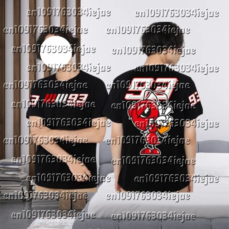 

2025 Summer Fashion New Men Marc T Shirt Casual No. 93 Motor Marquezs T-shirt Graphic Short Sleeves Streetwear Unseix Top Tee