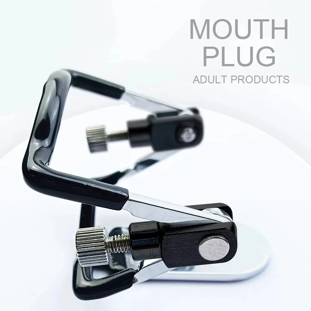 BDSM قابل للتعديل الفم المكونات الرقيق الحلق العميق ضبط النفس منتجات الجنس الكبار عن طريق الفم الجنس ضبط النفس افتتاح المكونات قابلة لإعادة الاستخدام لعبة الجنس الكبار