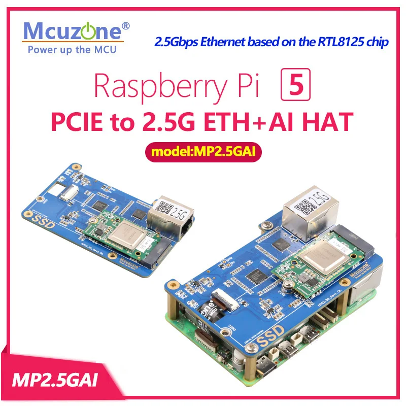 MP2.5GAI Rasbperry Pi5 PCIE から WiFi7+AI HAT