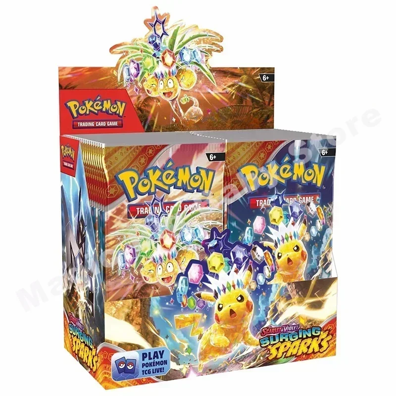 Oryginalne oryginalne karty Pokemon PTCG Wersja amerykańska Angielski SV8 Booster Pack Surging Sparks Oryginalne pudełko ETB Trainer Box Prezent dla