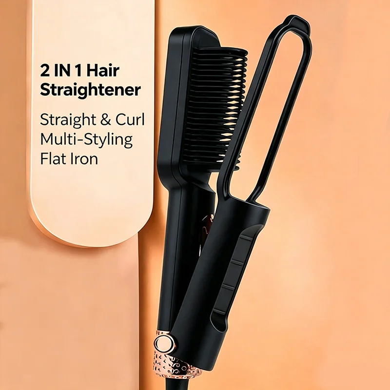 New dual-purpose electric hair straightener, convenient for styling, does not damage hair, convenient styling comb