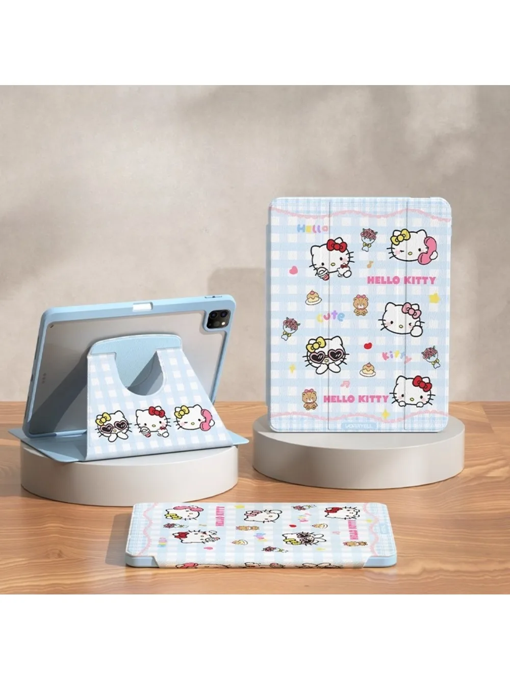 

Sanrio Hello Kitty для iPad Чехол для iPad Pro 5 6 12,9 дюйма air M2 M3 Funda Защитный чехол для планшета Air 4 5 10-го поколения с слотом для ручки