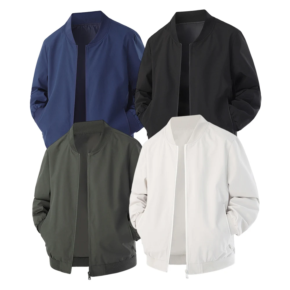 

Casual baseball jacket, men's windbreaker, outdoor workwear, 2025 new style baseball collar, executive jacket, men's outerwear