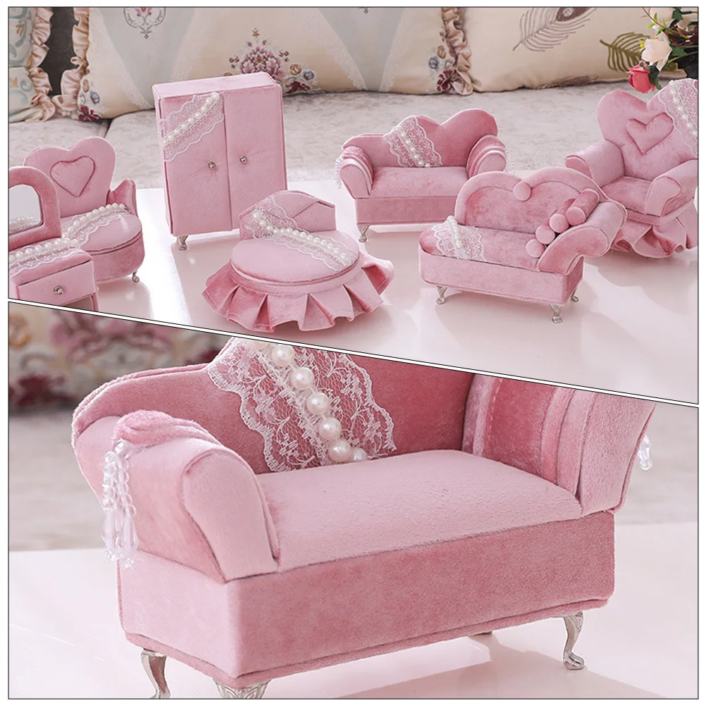 Sofa Jewelry Box Organizer Jewelry Storage Box Exquisite Look Dressing Table Decor Small Earrings Container Rings Earrings Case