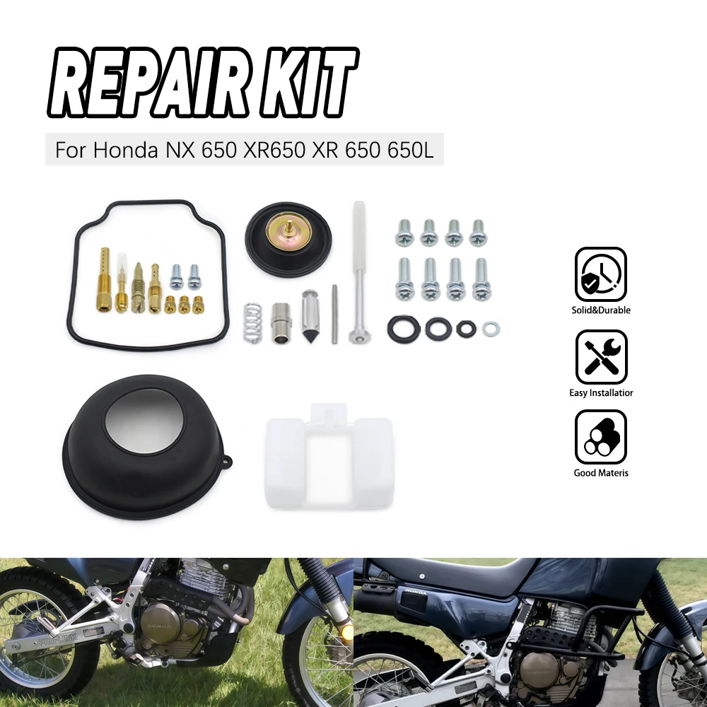 

Motorcycle Parts Air Screw Plunger Diaphragm Float Needle Valve Carburetor Repair Kit For Honda Nx650 Dominator Xr650 Xr650L
