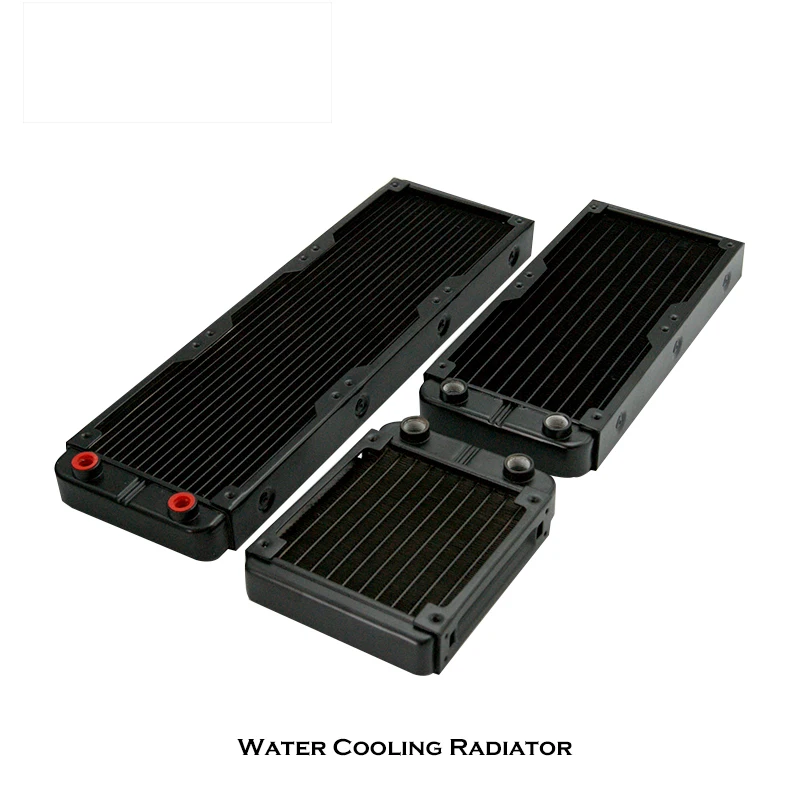 หม้อน้ำระบายความร้อนด้วยน้ำสำหรับ CPU GPU RAM G1/4 ''อลูมิเนียมระบายความร้อนหม้อน้ำเครื่องแลกเปลี่ยนความร้อนหม้อน้ำ60/80/90/120/240/360มม. สีดำ/ขาว