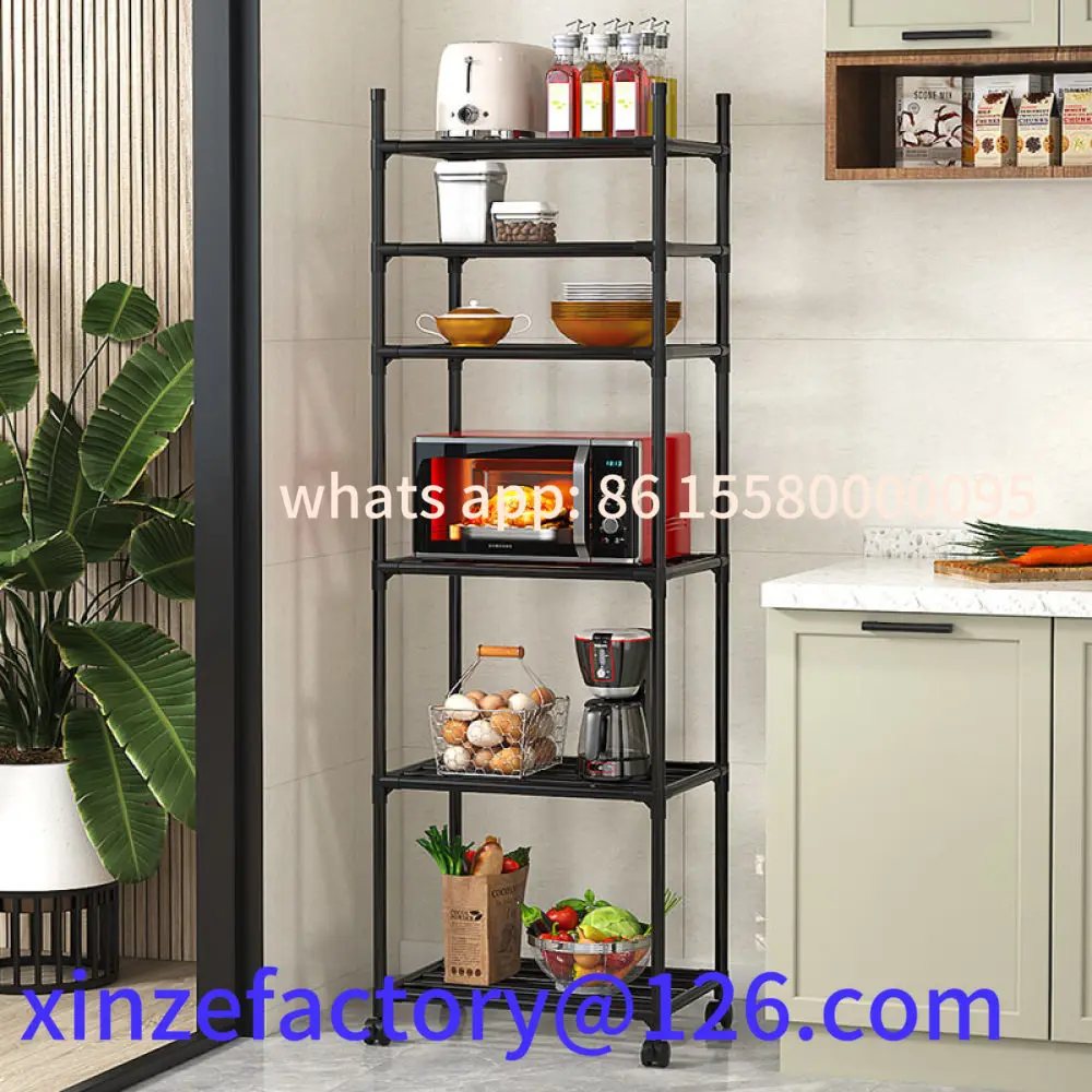 

Customizable Microwave Oven Rack Multi-function Strong Load-bearing Landing Trolley Capacity Shelf Easy Installation Storage