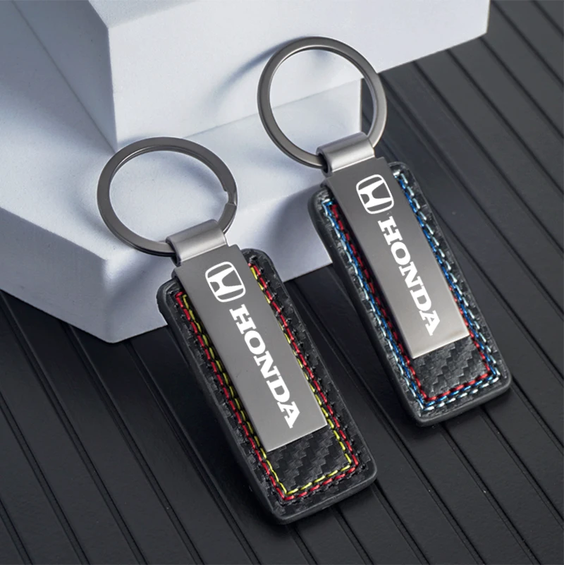 Porte-clés en métal avec LOGO de voiture de haute qualité, pour Honda Mugen Civic TYPE-R Accord Fit Jazz BRV HRV Insight, accessoires automobiles