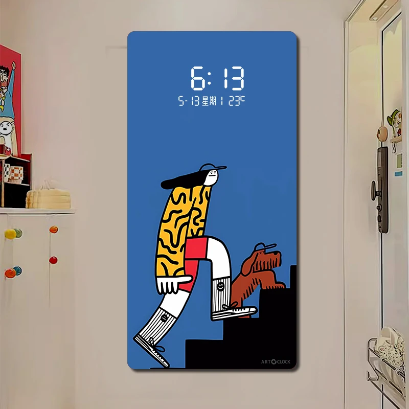 Large Sized Cartoon Digital Wall Clock,Large Sized Luxury Home Decor