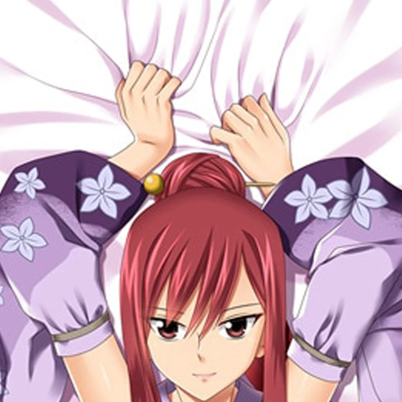 

Dakimakura Anime Pillow Case Erza Scarlet Double-sided Print Of Life-size Body Pillowcase Gifts