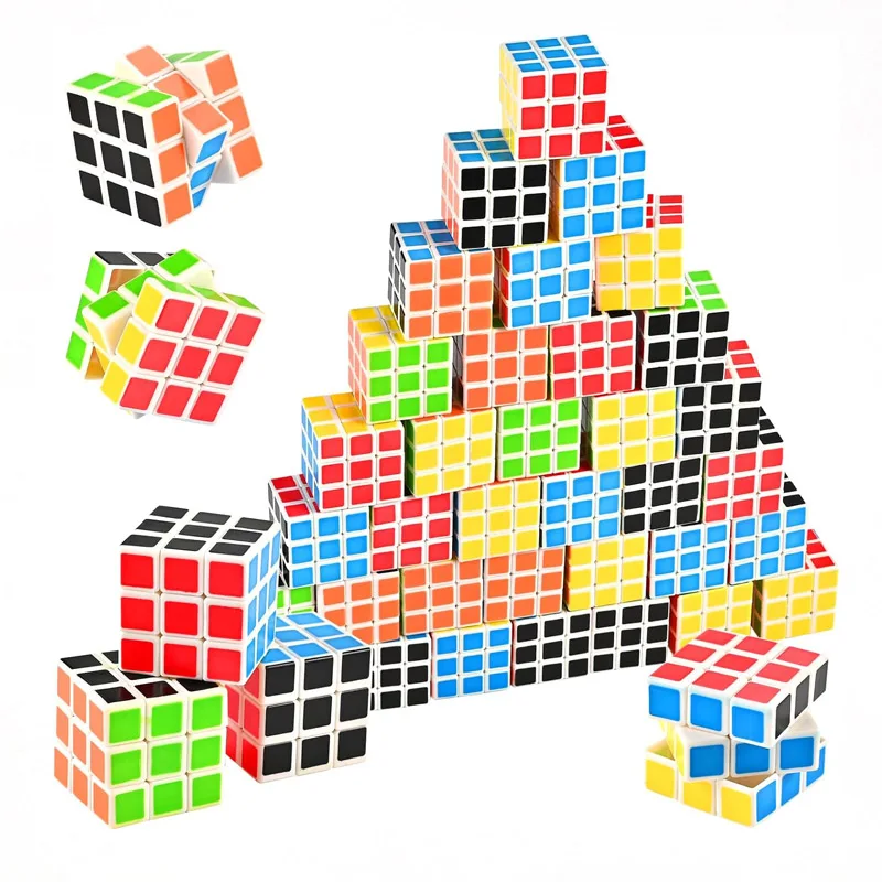6個入り 3CMミニキューブパズル 3x3x3 楽しいパーティーギフト 子供たちへの学校のご褒美 教室の賞品 誕生日、イースター、クリスマスに最適