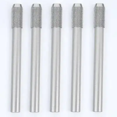 

5Pcs Pencil Lengthener Extender Metal Texture Comfortable Hold Easy to Apply Art Tools for Colored Pencils Artists