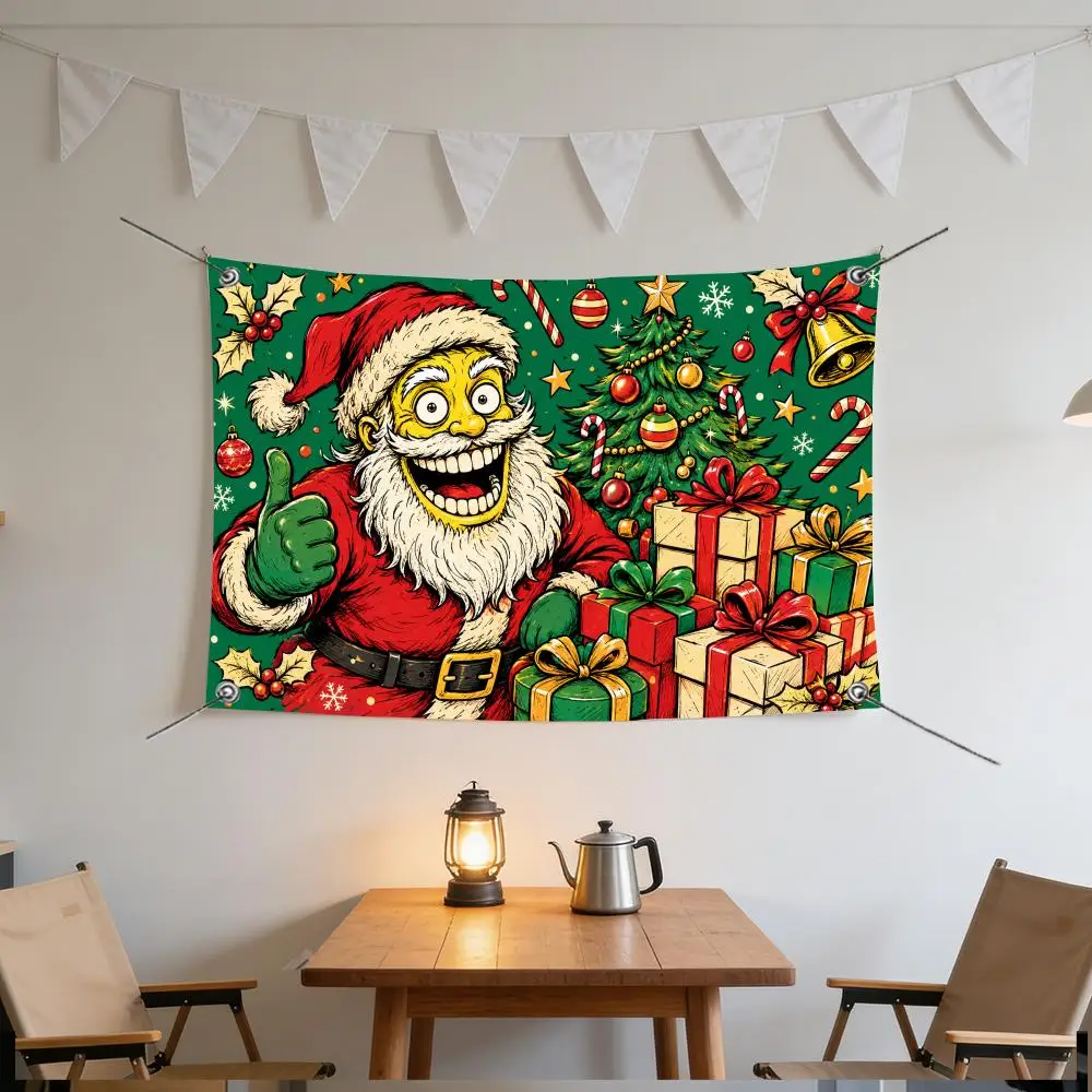 Crazy Santa Gift Carnival Series Flags Specialized for indoor and outdoor home decorations, outdoor camping, and bar parties