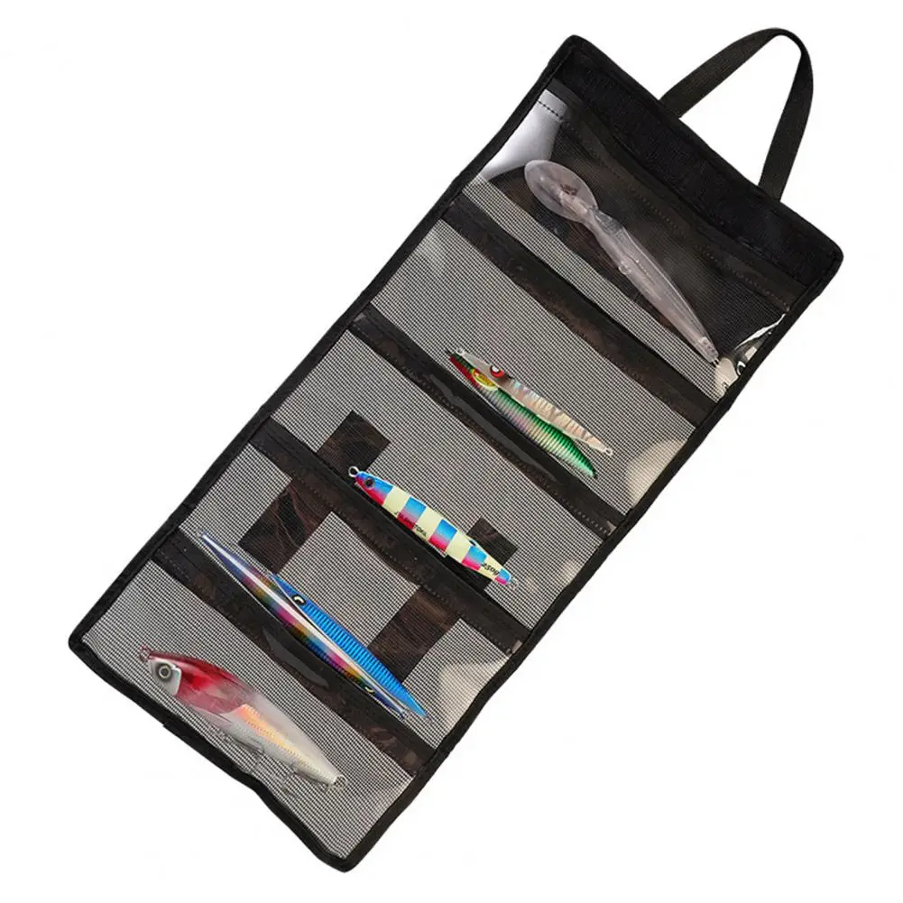 

Fishing Lure Bag with Handle Fastener Tape Design Large Capacity Waterproof Transparent Packaging Fishing Bait Organizer Bag