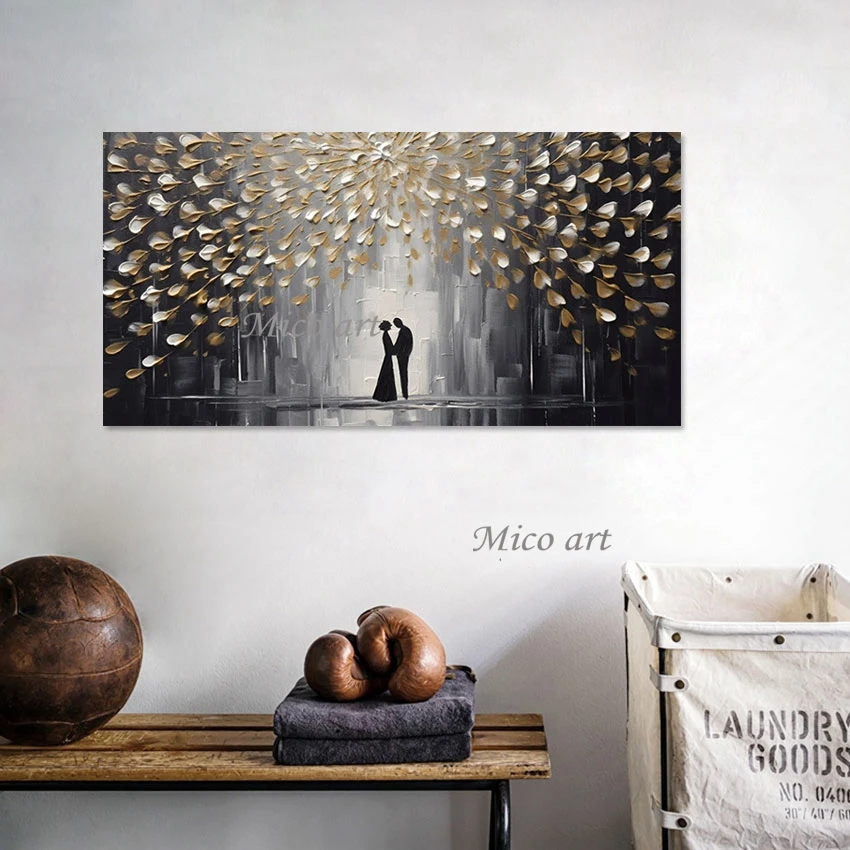 Wedding Rooms Decoration Couple Abstract Figure Wall Art Modern Acrylic Picture Artwork Without Framed Wall Painting For Home