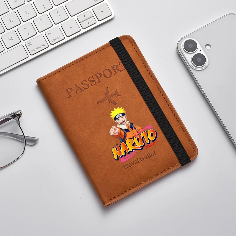

Naruto Man RFID Passport Holder Male Travel Wallet Document Organizer Anime Cartoon Waterproof Document Holder Passport Gift New