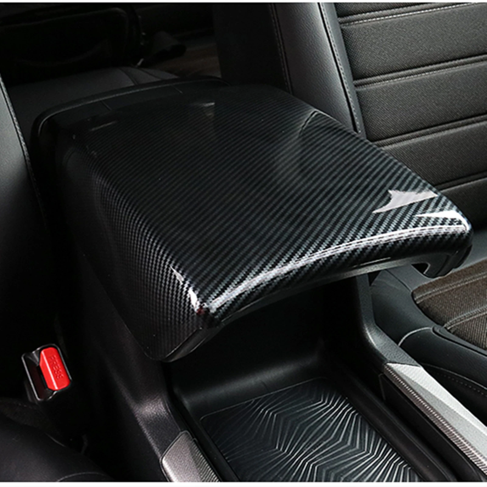 For Honda CR-V CRV 2017-2022 Carbon Fiber Look Interior Center Console Central Armrest Arm Rest Box Panel Trim Decorative Cover