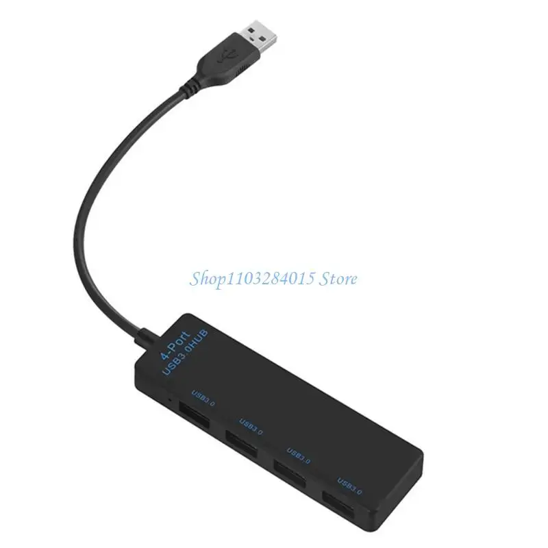 R6ff Compactly 4port USB3.0 Hub USB Splitter Untuk Koneksi Periferal yang Efisien PC dan Untuk Penggunaan Profesional