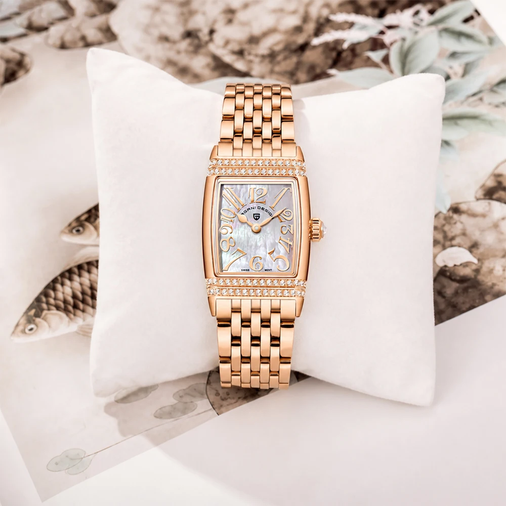 2026 PAGANI DESIGN Luxury Fashion Women's Quartz Watch Swiss Ronda Movt Sapphire Stainless Steel Waterproof Clock Gift For Woman
