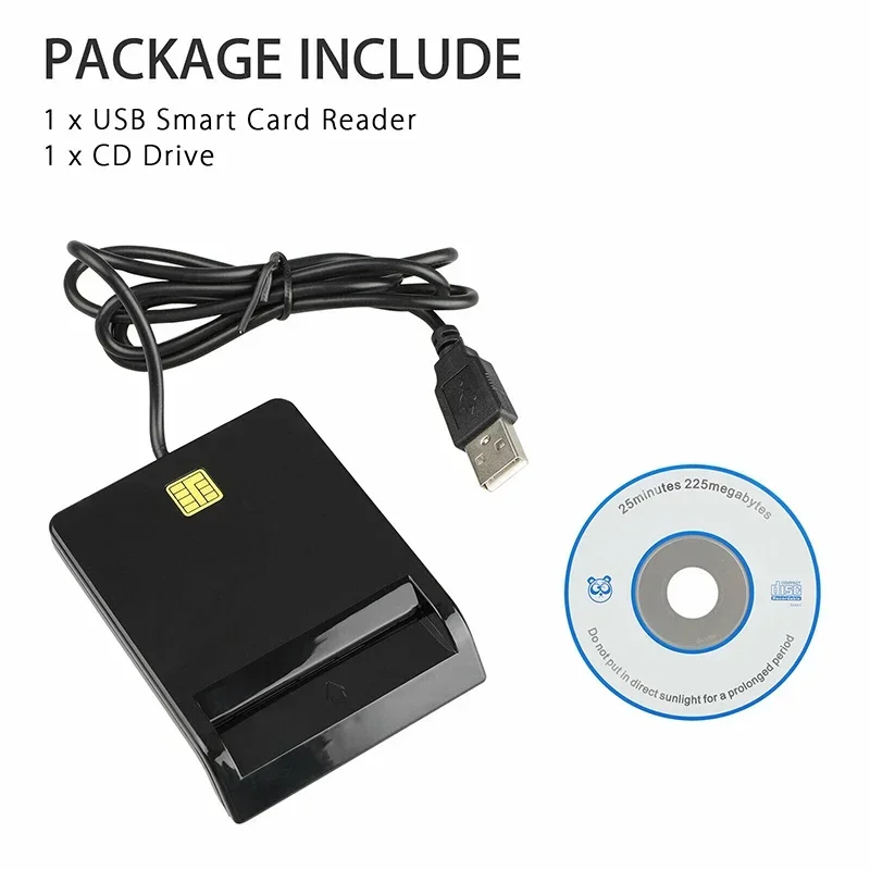 New USB 2.0 Smart ID Card Reader for SD ATM CAC TF Bank Card SIM Card Reader USB-CCID ISO Connector for Windows