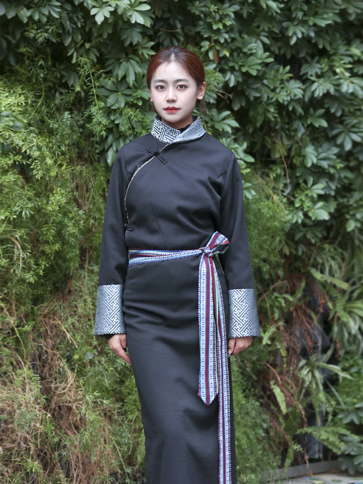 Tibetan Clothing Women's Autumn and Winter Robe Costumes Single Layer Casual Clothes