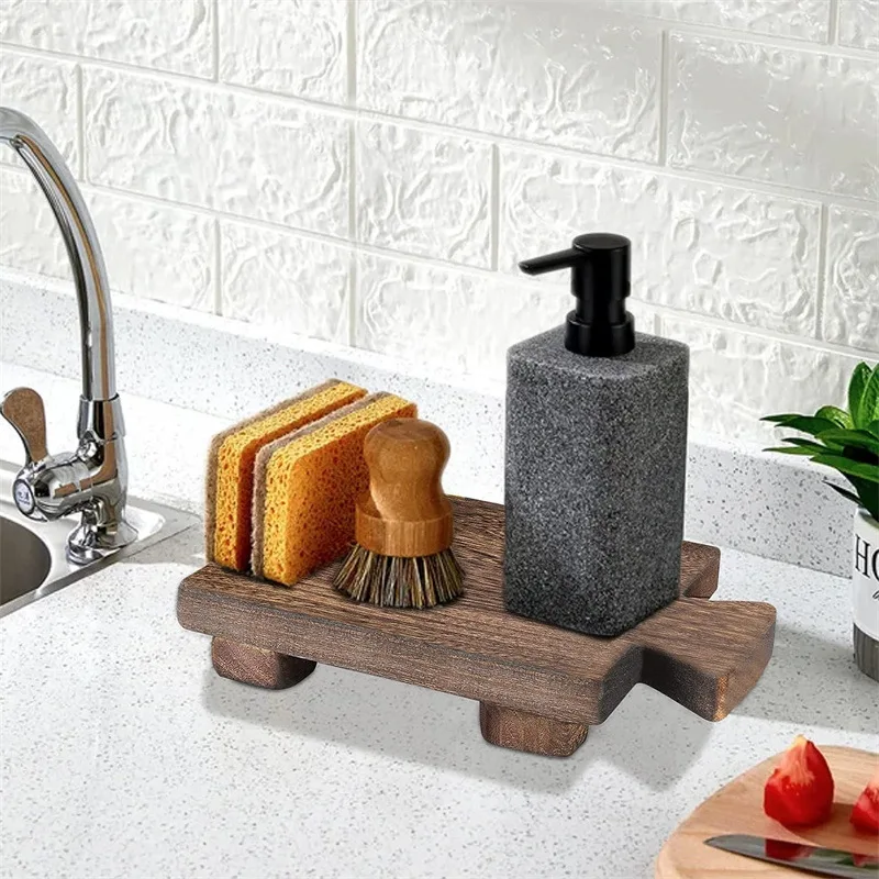 Wooden Storage Tray Bathroom Pretty Bottles Organize Balcony Plants Pots Base Aesthetic Decoration Perfume Presentation Tray