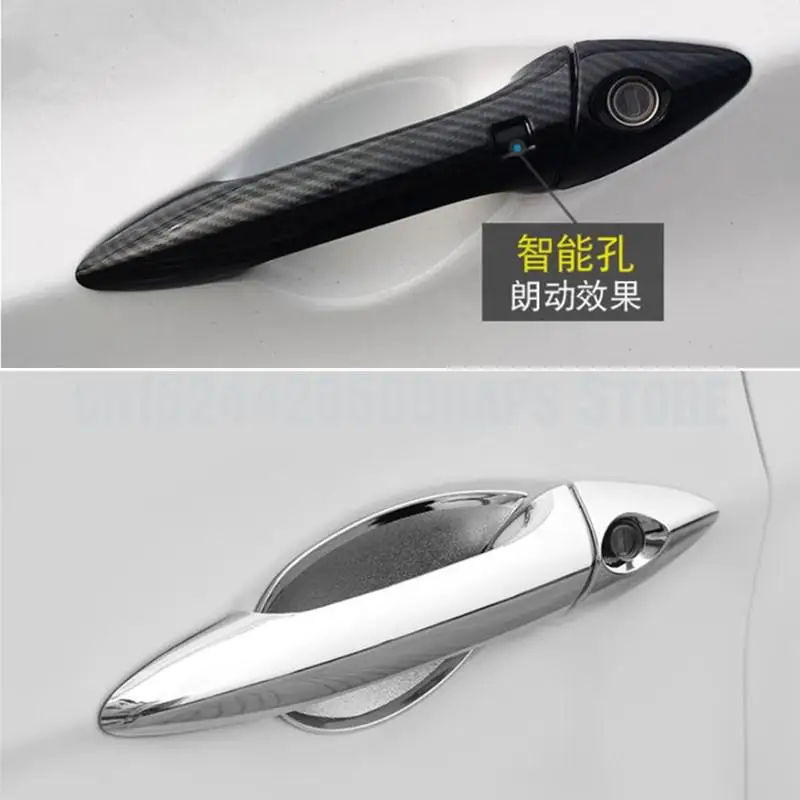 For Hyundai Elantra i35 2011-2016 5th Gen ABS Chrome & Carbon fiber & piano blackDoor Handle Cover Trim Car Styling