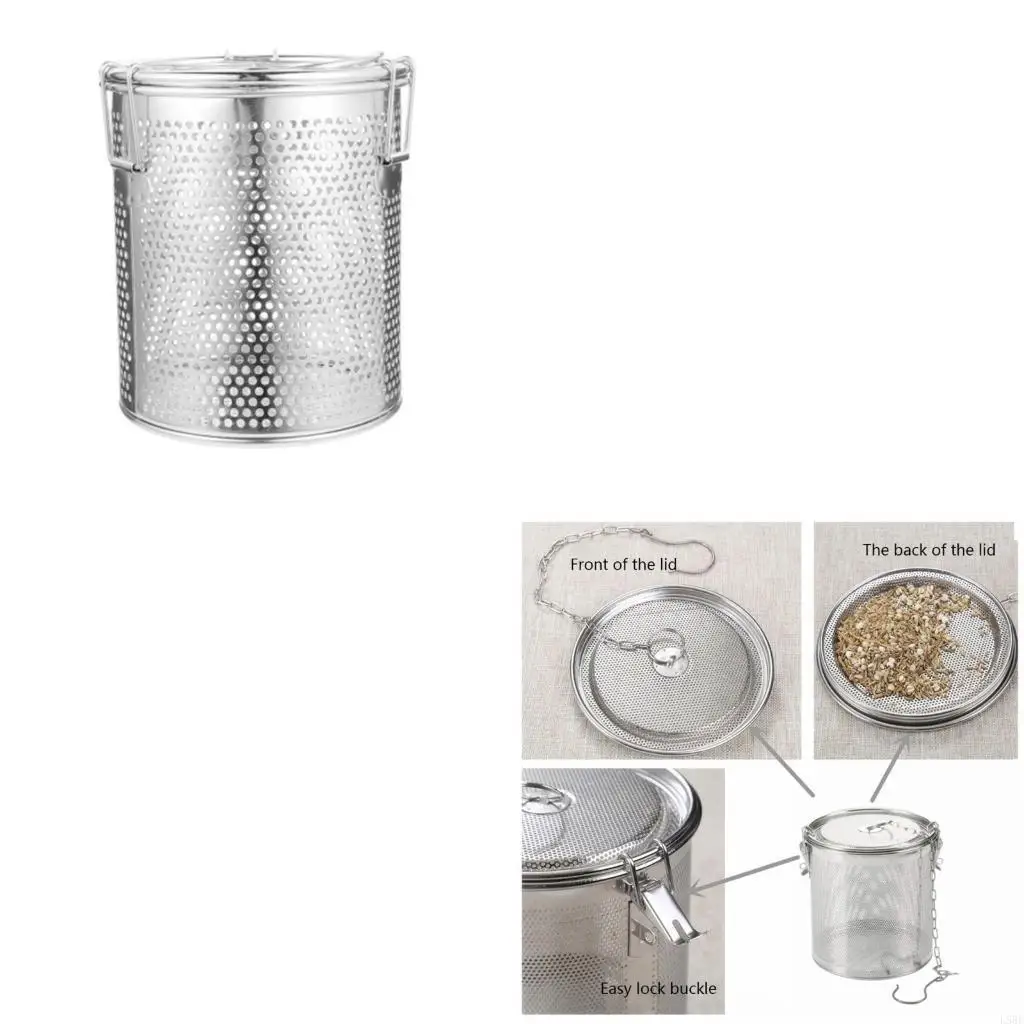 

Seasoning Bag Round Hole High Quality Stainless Steel Seasoning Bag Taste Spice Box Durable Strong Practicality Kitchen L5BE