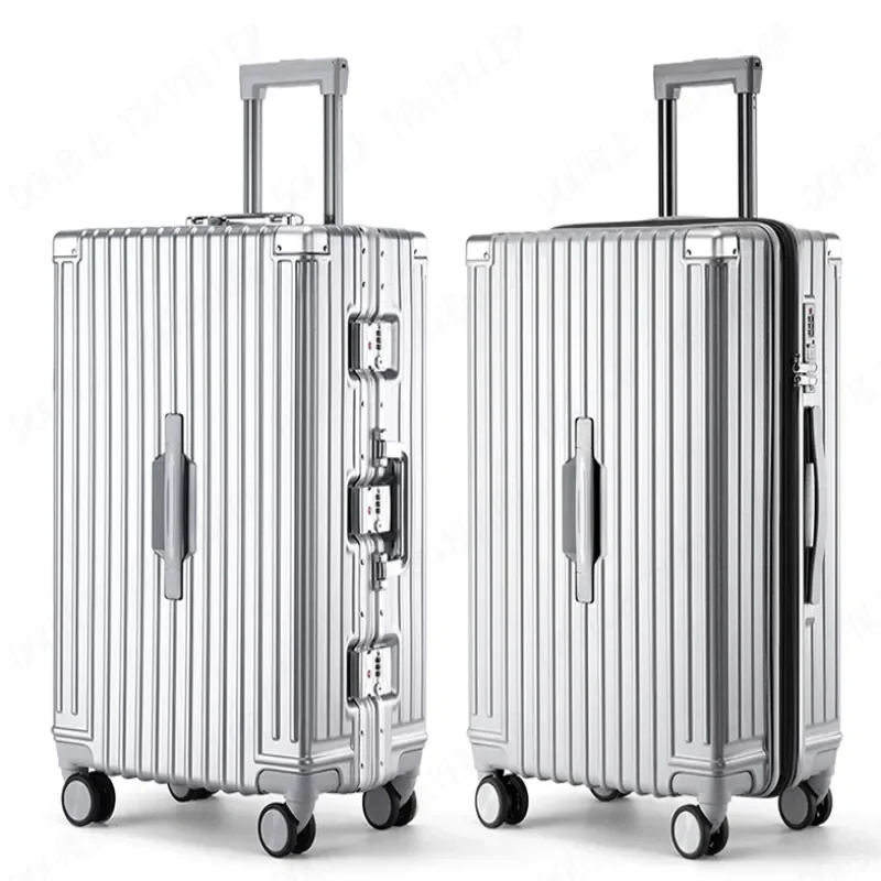 Luggage Unisex Zipper KANGSHILU Travel Suitcase on Mute Wheels Password Business USB Rolling Case Multifunction Carry-Ons Cabin