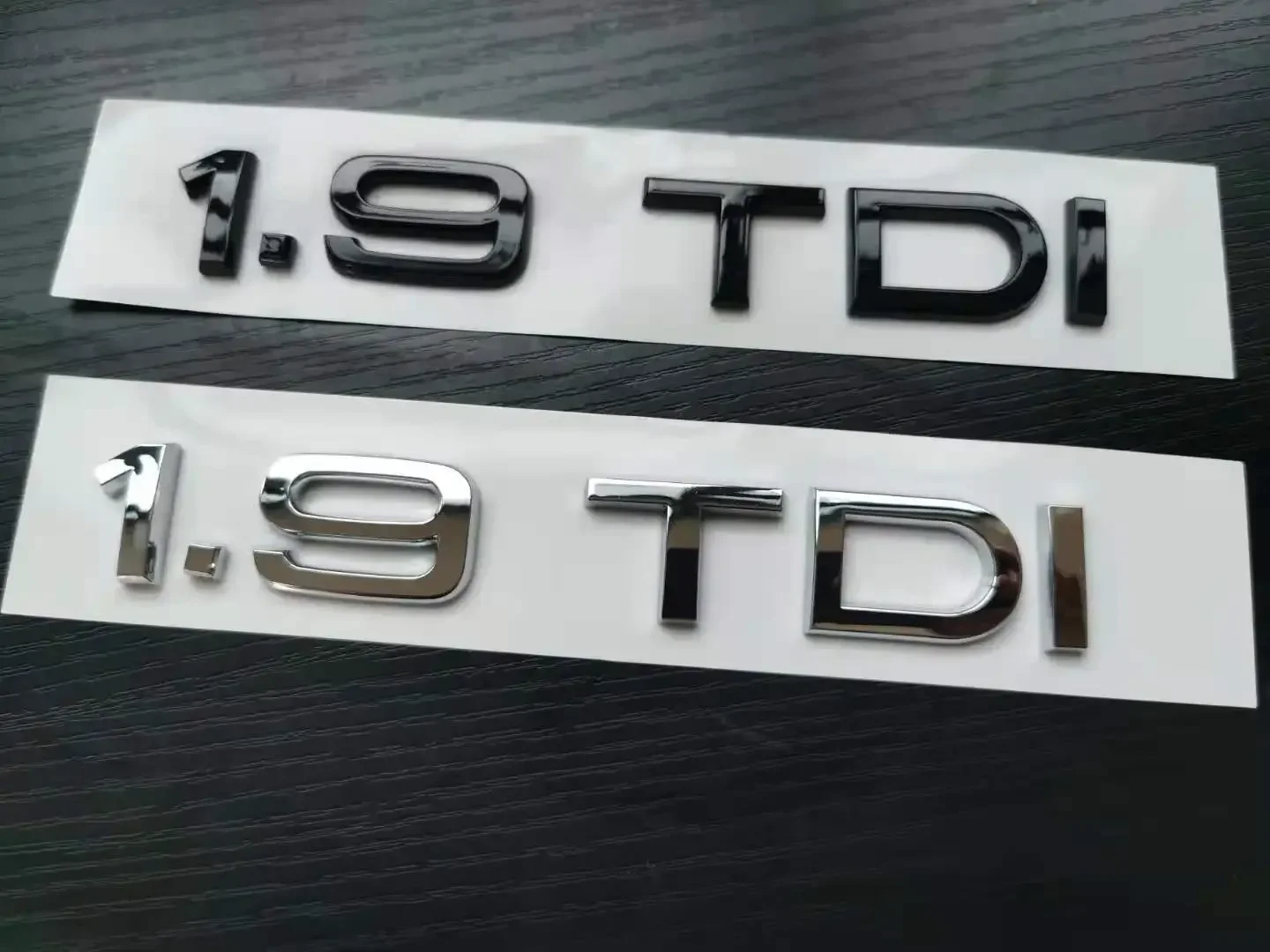 

1X Chrome glossy black ABS 1.9 TDI 1.9TDI Car Body Rear Trunk Emblem Badge Sticker for Audi Accessories