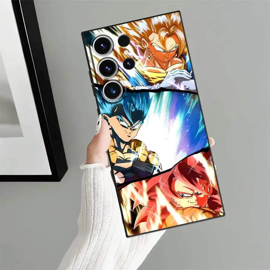 Case for Samsung Galaxy S23 Ultra S21 FE S25 Edge S20 S24 Plus Black Soft Phone Cover Dragon Ball Cool Anime