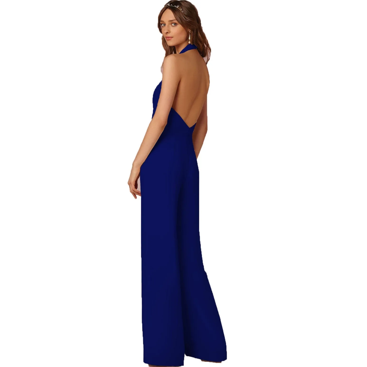 Jumpsuit Wanita Model Combishort, Jumpsuit Putih Seksi untuk Wanita, Jumpsuit Kaki Lebar
