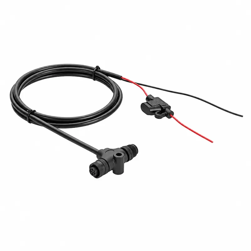 NMEA 2000 N2K Tee Power Cable with Fuse IP67 Marine Grade M12 5Pin Male to Female Drop for Lowrance Simrad B&G Navico Garmin