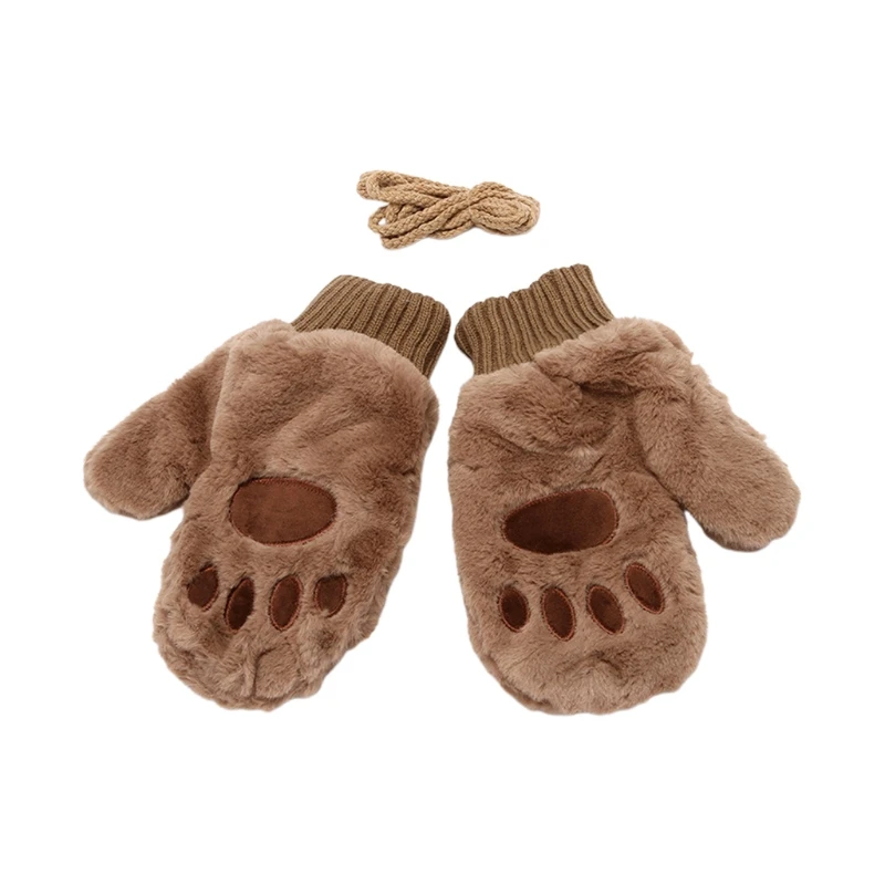 Gants en peluche pour griffes chat, gants mignons pelucheux en patte chaton, mitaine Cosplay d'halloween