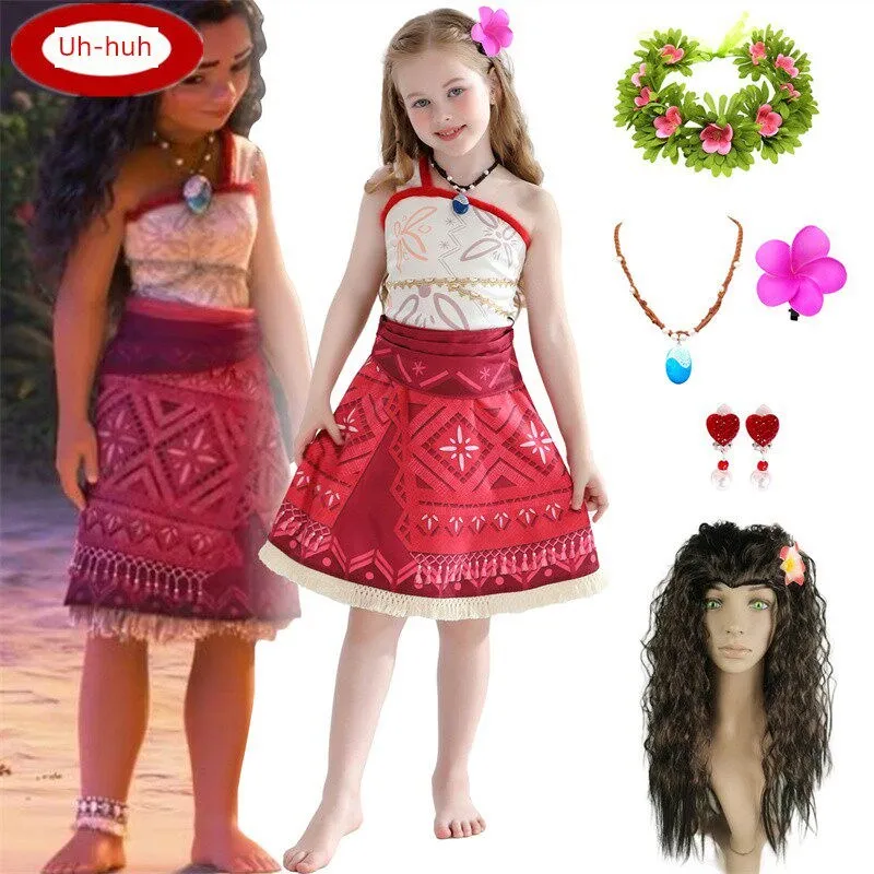 

Princess Skirt Costume Halloween Performance Outfit Anime MOANA Stage Costume New Ocean Mystery Princess Dress