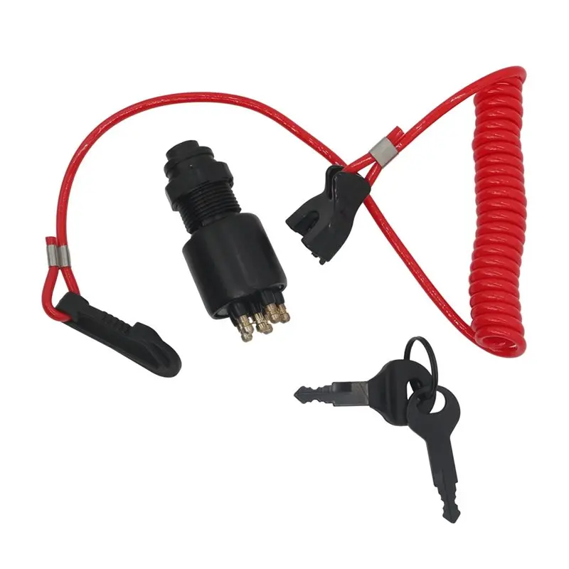 

ABTC-175974 5005801 For Johnson Evinrude 40-200HP High Quality Ignition Switch & Key Assembly With Lanyard Outboard Part