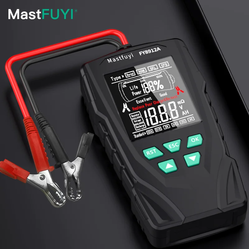 Mastfuyi-multifunctional Battery Tester Resistência Interna Tensão Descarga Corrente Power Lifespan Test Meter