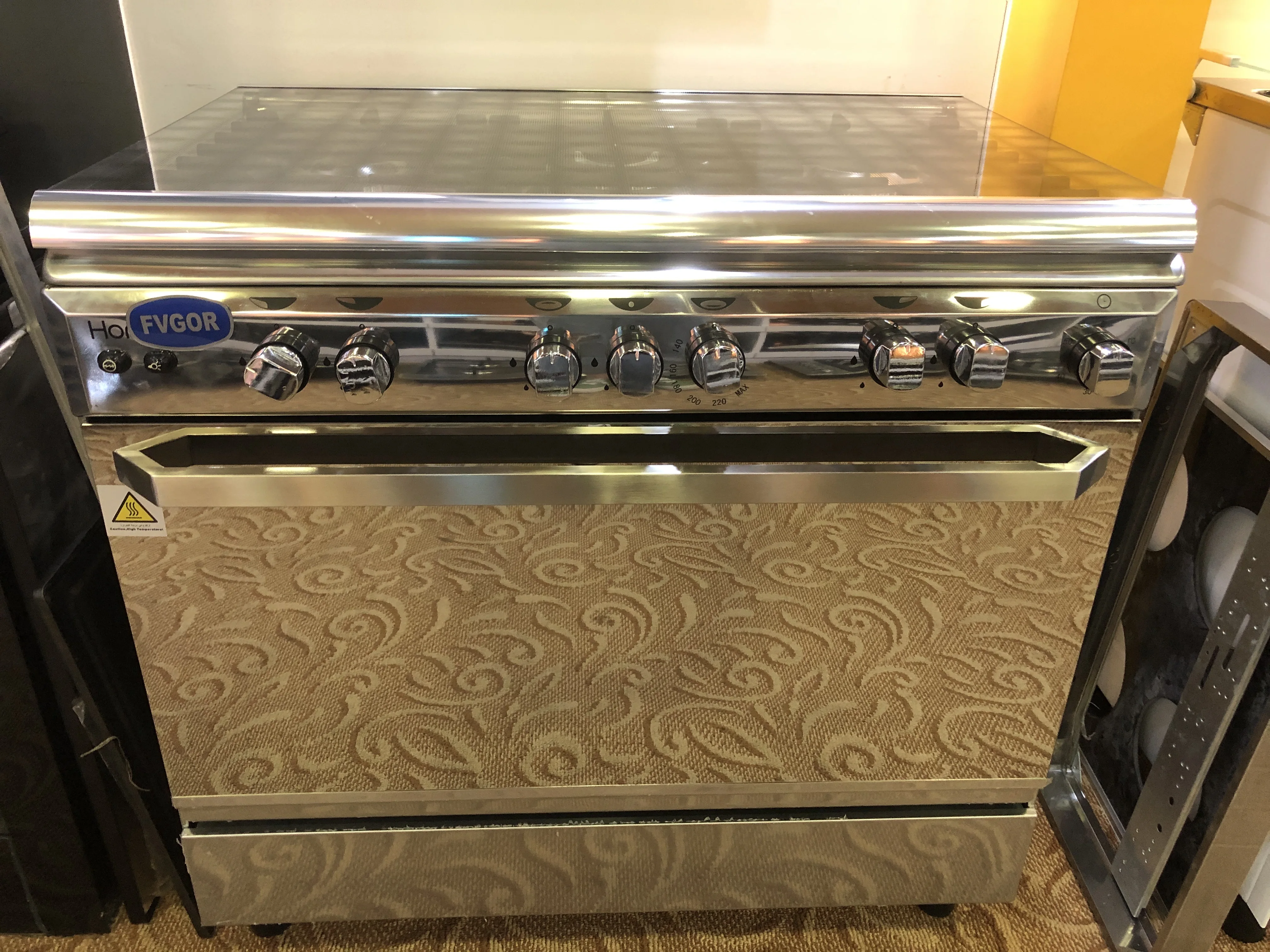 Kitchen Appliances  Professional Gas Range Oven 5 Burner Spray Coating
