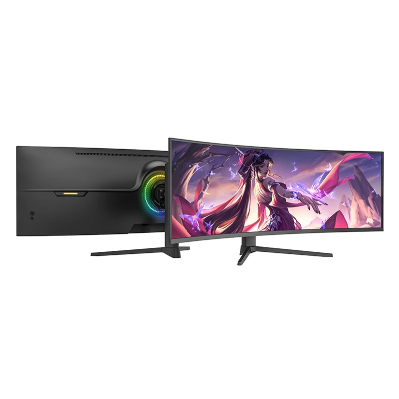 

High Quality 49-Inch Curved 4K 5K Gaming LED Monitor Wide Screen HDR 165Hz Refresh Rate IPS Panel Speaker for Desktop PC