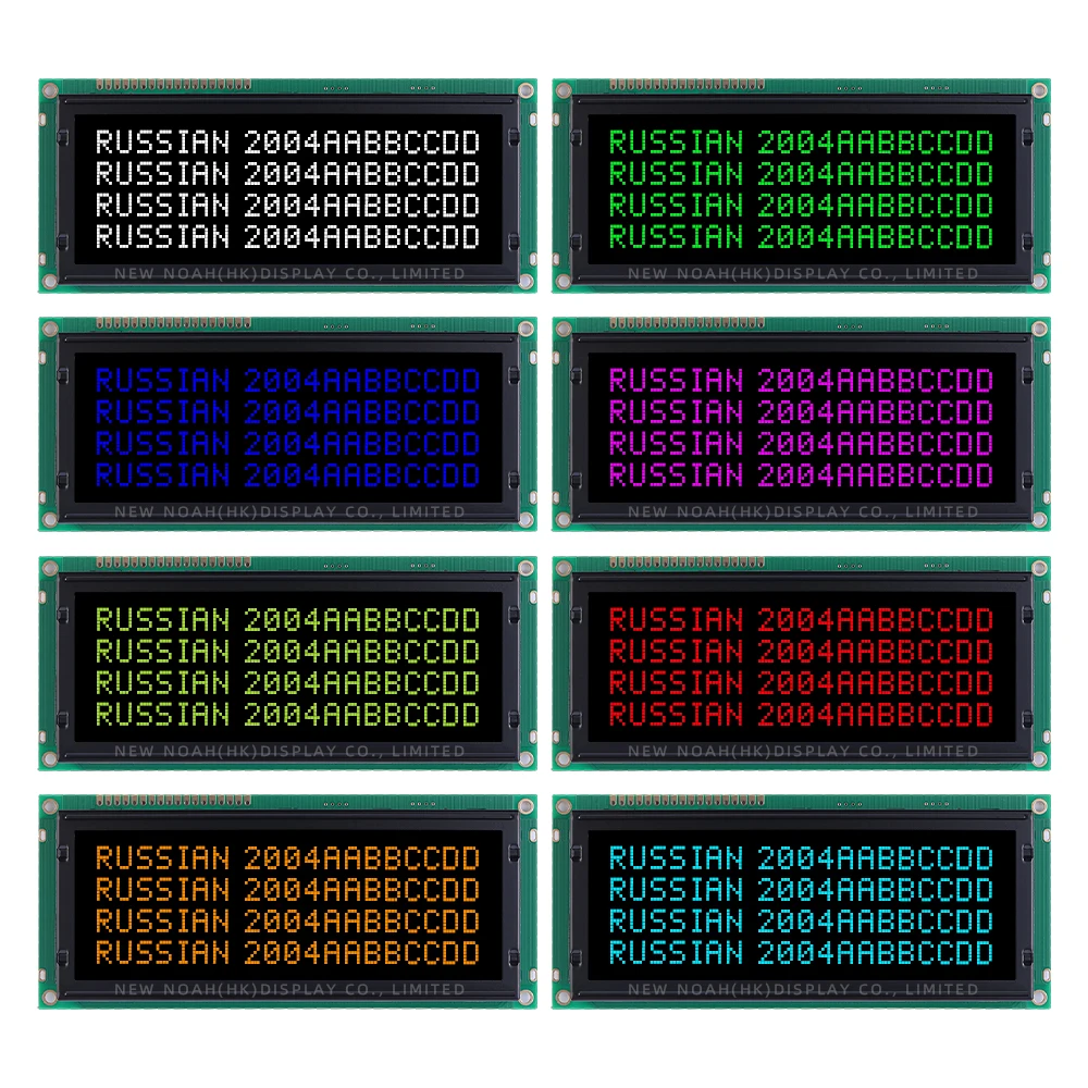 대형 문자 LCD 모듈 디스플레이 스크린, 러시아 BTN 블랙 필름, 아이스 블루 2004C-3, 4x20, 4X20 컨트롤러, ST7066U LCD 모듈