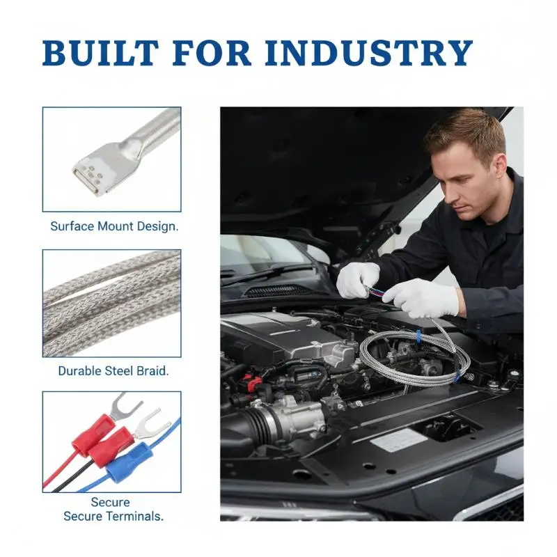 Surface Mounted Thermal Resistance Thermocouple Pt100 Temperature Sensor Surface End Gasket Cold Pressure Nose Temperature Probe