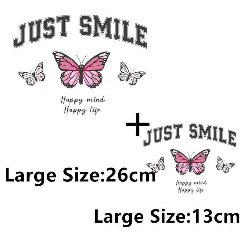 DIY Iron on Patch Butterfly Thermo Sticker Decals Heat Transfer on Clothes Iron on Hoodies Press Printing Accessories Applliques