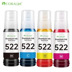 T522 Ink refill Bottles Replacement for Epson 522 T522 Ink combo EcoTank ET-2400 ET-2720 ET-2800 ET-2803 ET-4700 ET-4800