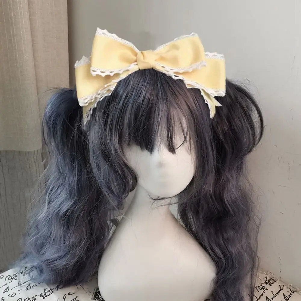 Pince à cheveux en dentelle avec nœud papillon pour femme, épingle à cheveux vintage, ruban fait main, coiffure cosplay, décoration de cheveux, vêtements de sauna cosplay, Lolita, mode, 1 pièce