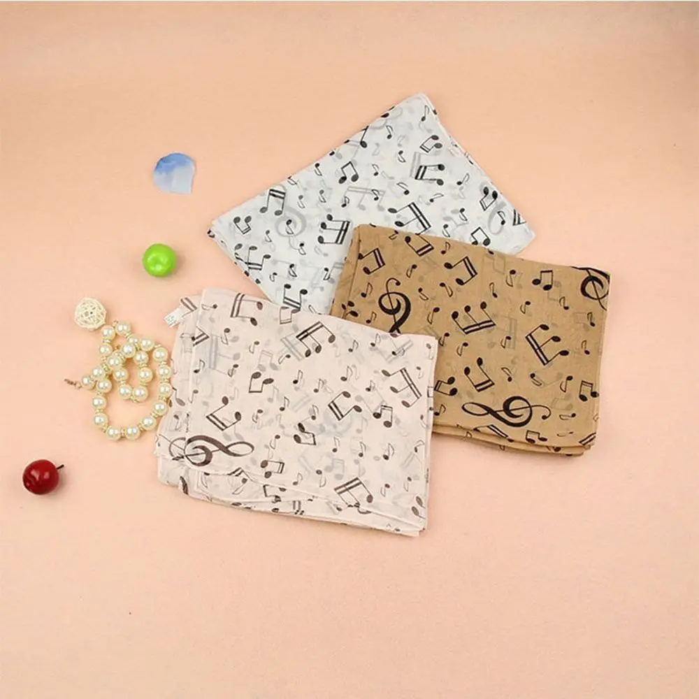 

Модный женский подарочный аксессуар, скрипичный ключ, шифоновый шелковый шарф с принтом, шарф с музыкальной нотой, шаль, глушитель