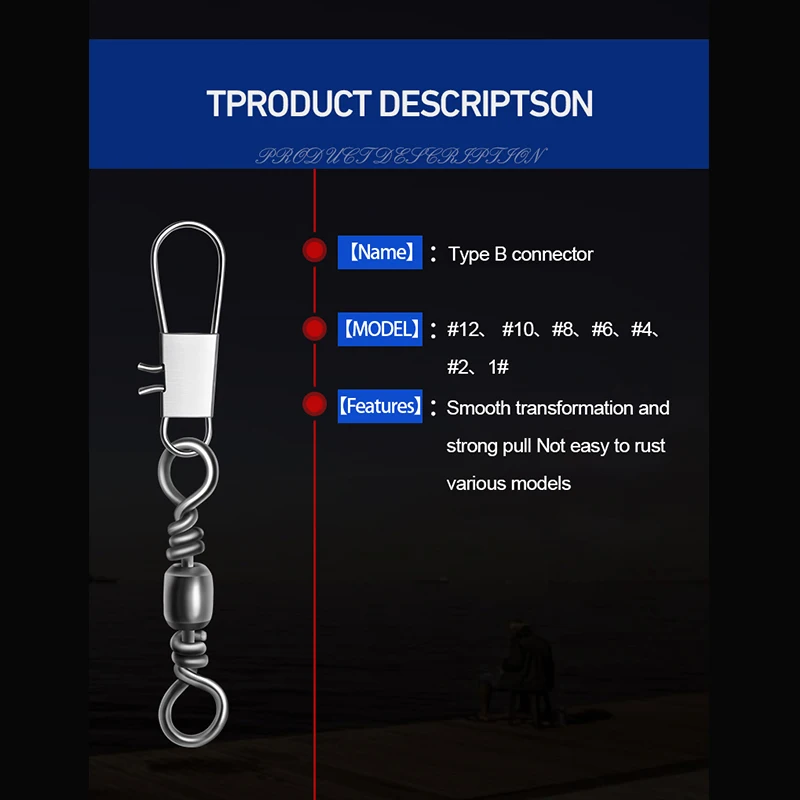 100 Cái/gói 3 Kích Thước Xoay Câu Cá Đầu Nối Ốp Pin Cán Mồi Câu Cá Giải Quyết Hợp Kim Câu Cá Cá Dụng Cụ Phụ Kiện